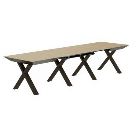 Masa Madrid Natural Wood+Black Legs