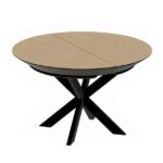 Masa Nova Furnir Natural Wood+Black Legs