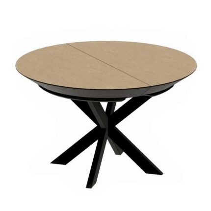 Masa Nova Furnir Natural Wood+Black Legs